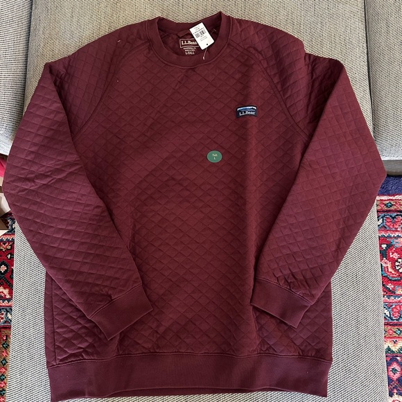 NWT L.L. Bean Men’s Quilted Sweatshirt - Men’s Large Tall - Picture 3 of 5